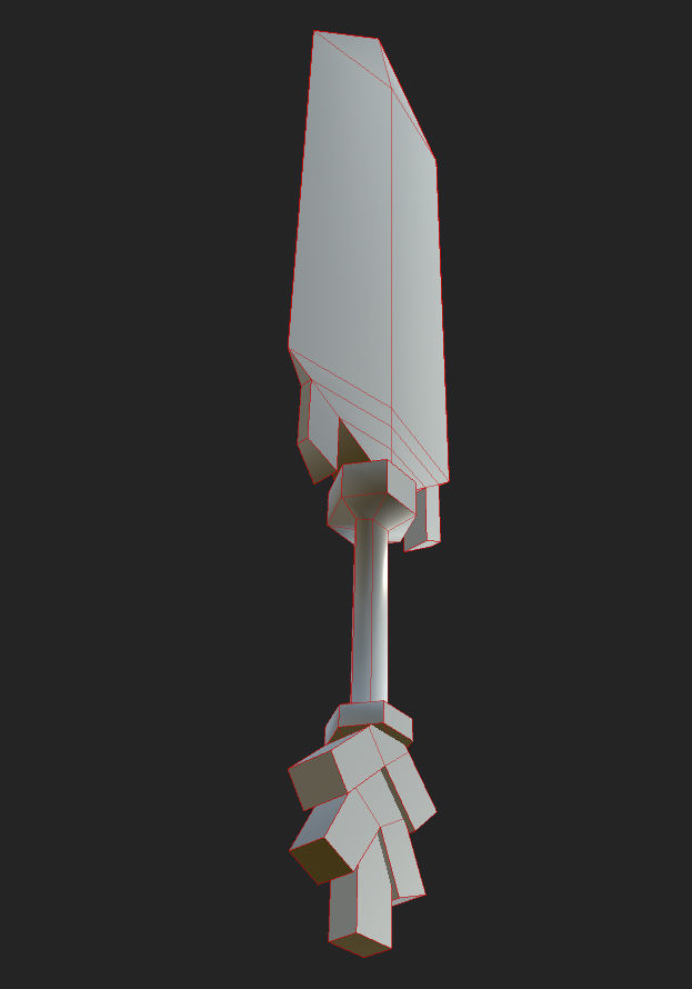 Sakarath - 3D low poly fantasy hand painted sword Low-poly 3D model_6