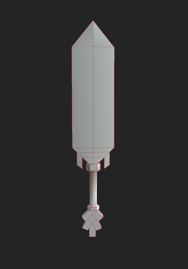 Sakarath - 3D low poly fantasy hand painted sword Low-poly 3D model_5