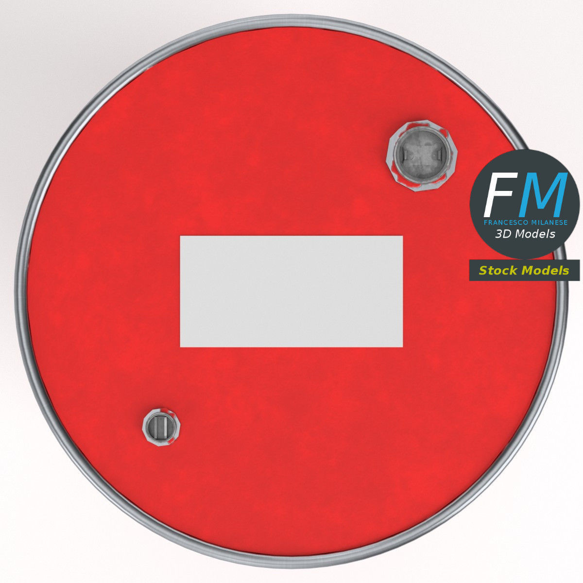 Oil drum barrel 3D model_6