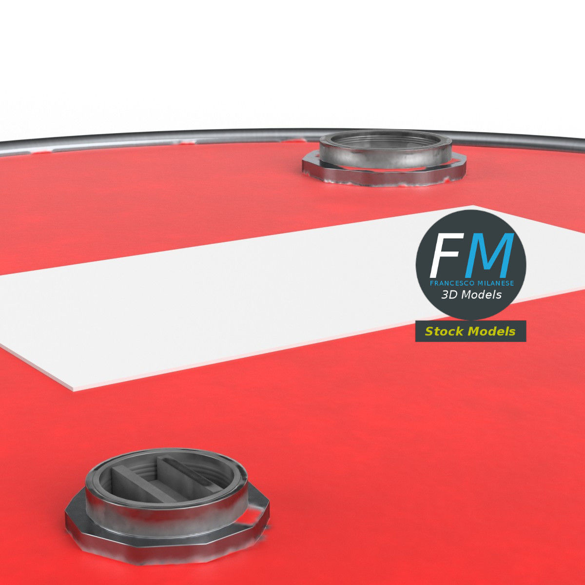 Oil drum barrel 3D model_4