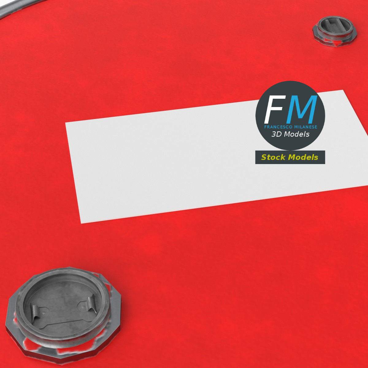 Oil drum barrel 3D model_5