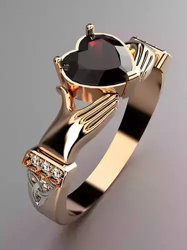  Claddagh Ring 3D print model