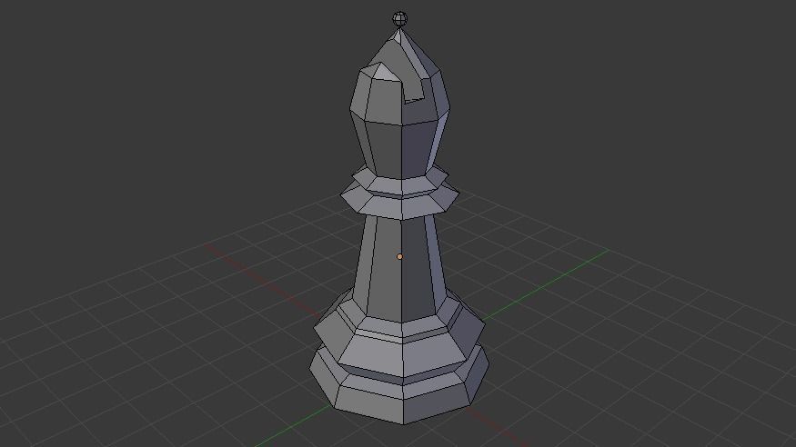 Chess Bishop  Free low-poly 3D model_1