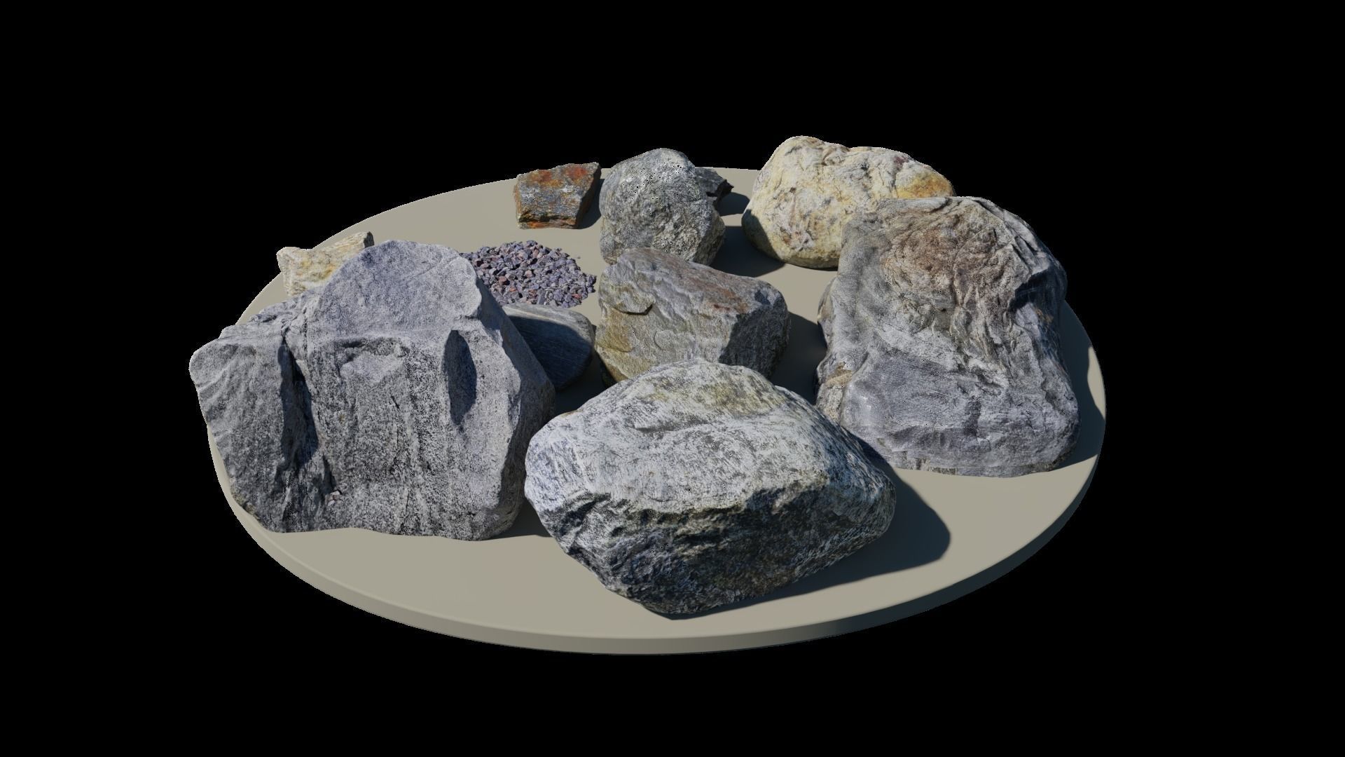 Rock Collection 01 Low-poly 3D model_7