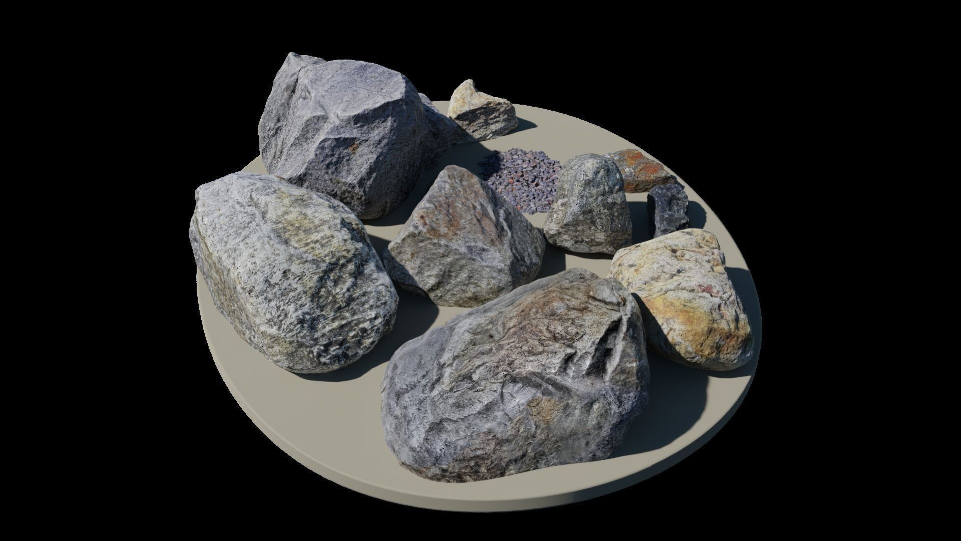 Rock Collection 01 Low-poly 3D model_5