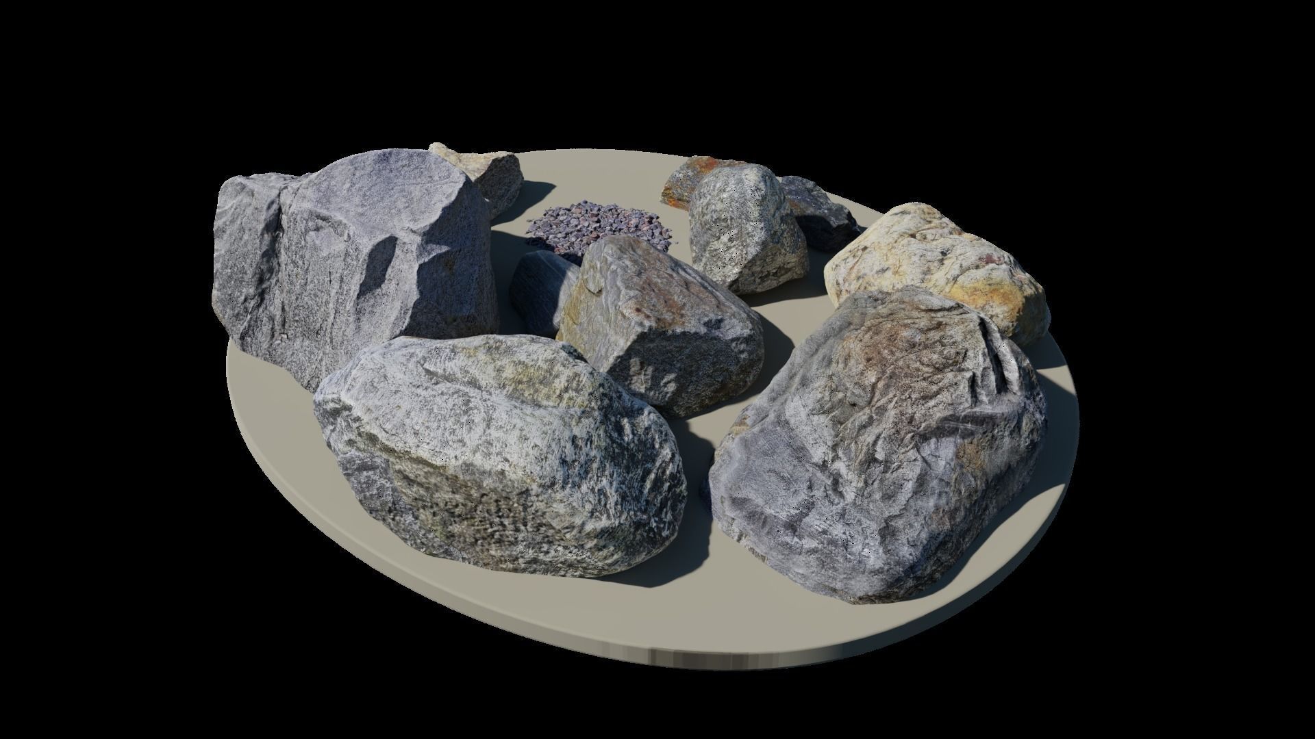 Rock Collection 01 Low-poly 3D model_6