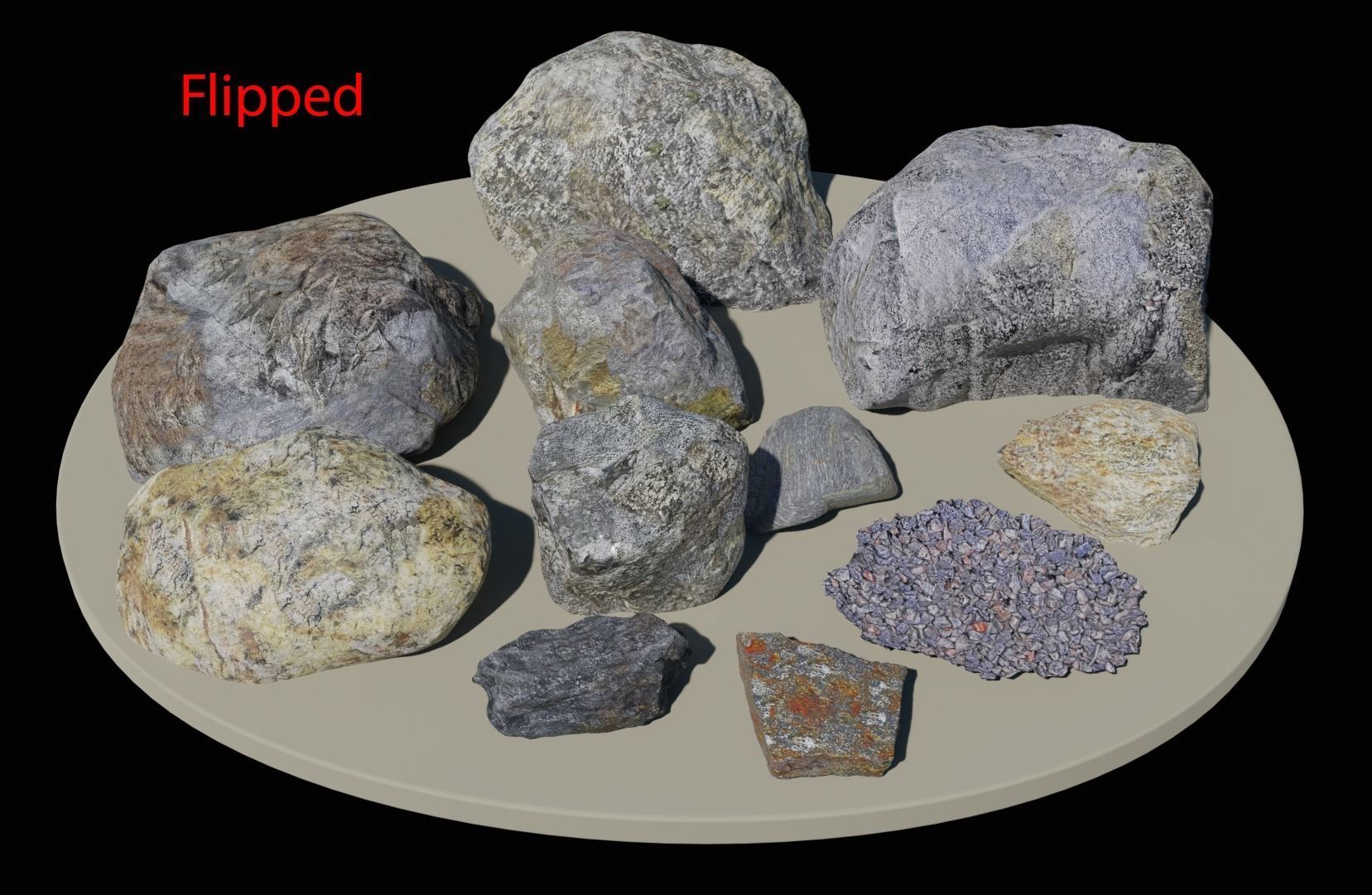 Rock Collection 01 Low-poly 3D model_13