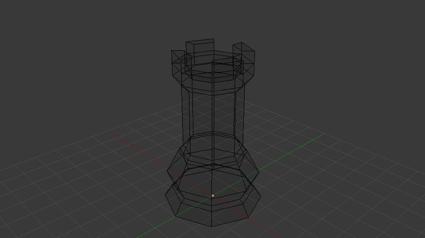 Chess Rook  Free low-poly 3D model_2