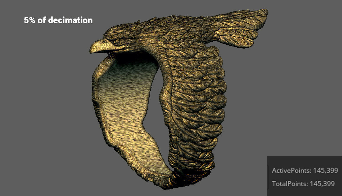 Stylized Bird Crow Ring 3D print model_13