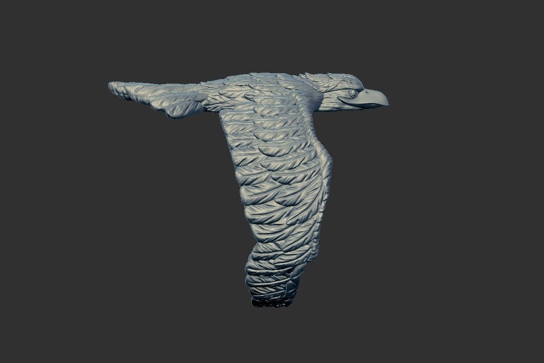 Stylized Bird Crow Ring 3D print model_7