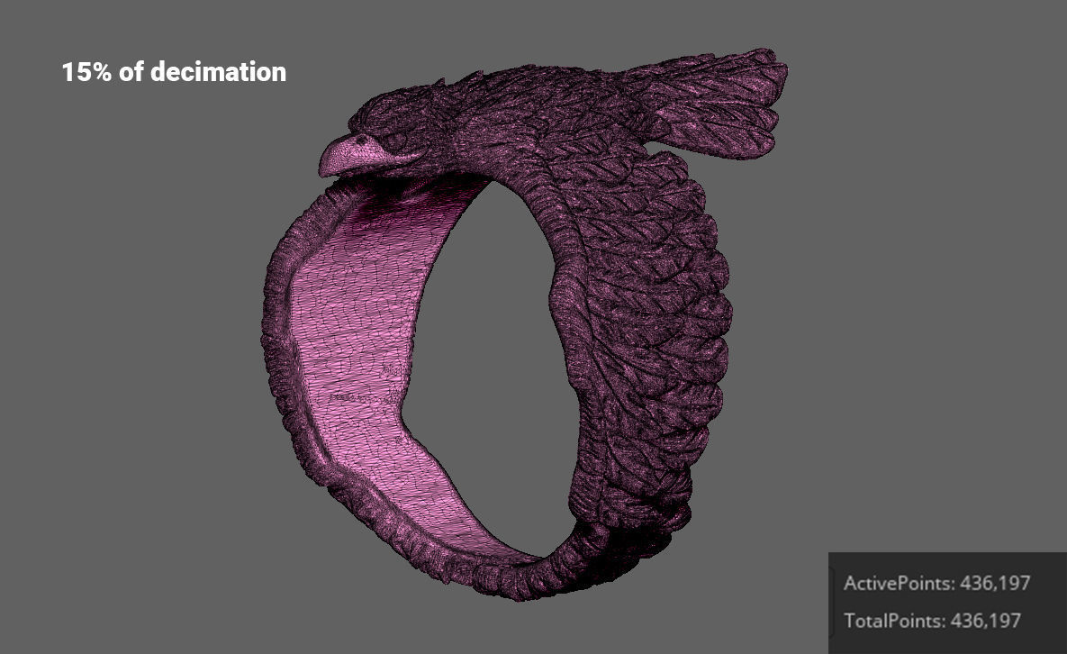 Stylized Bird Crow Ring 3D print model_12