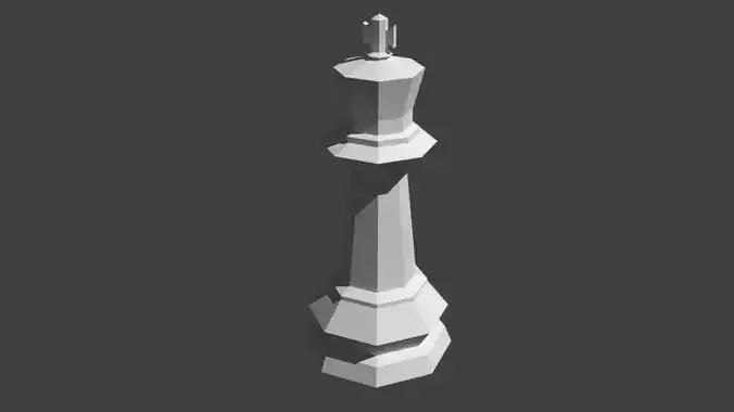 Chess King Free low-poly 3D model