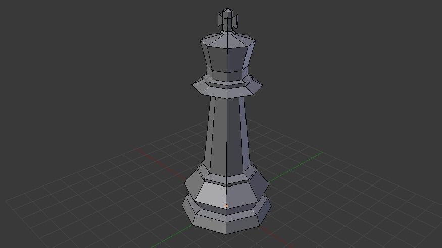 Chess King Free low-poly 3D model_1