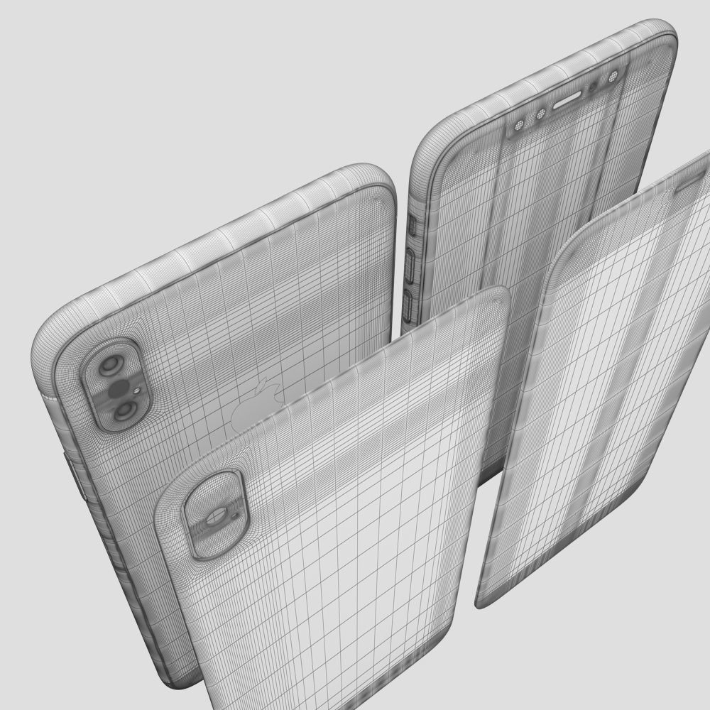 Apple iPhone XS MAX all colors 3D model_33