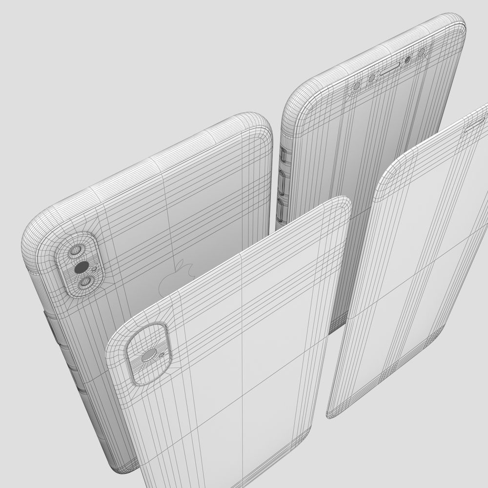 Apple iPhone XS MAX all colors 3D model_32