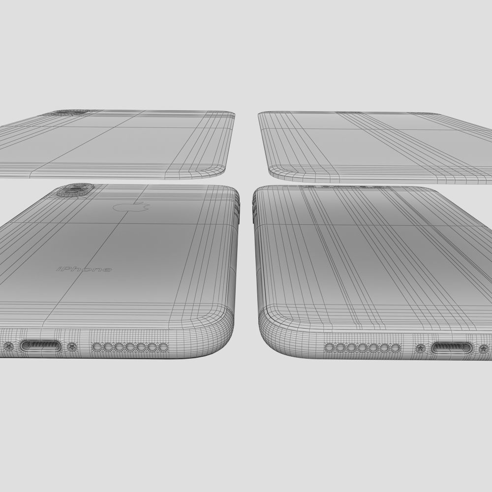 Apple iPhone XS MAX all colors 3D model_34