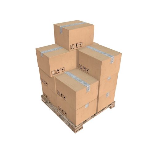 Pallet with Boxes Low-poly 3D model