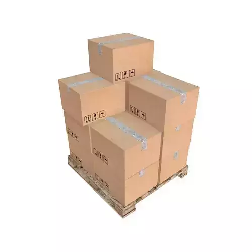 Pallet with Boxes Low-poly 3D model