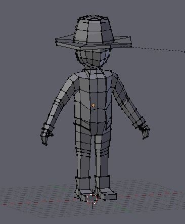 Low Poly Human cartoon character wearing hat Low-poly 3D model_4