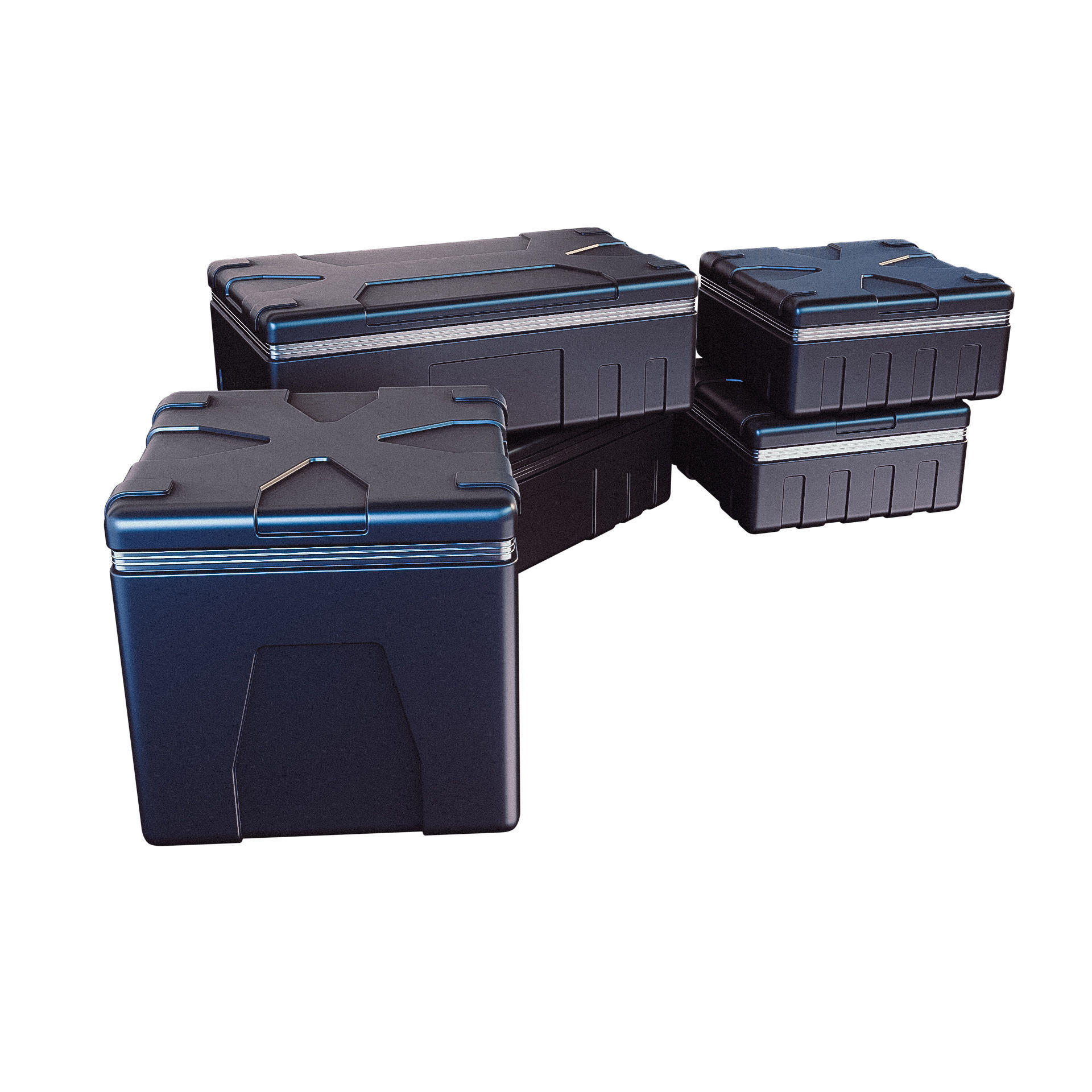 Sci-fi Military Container Free 3D model_1