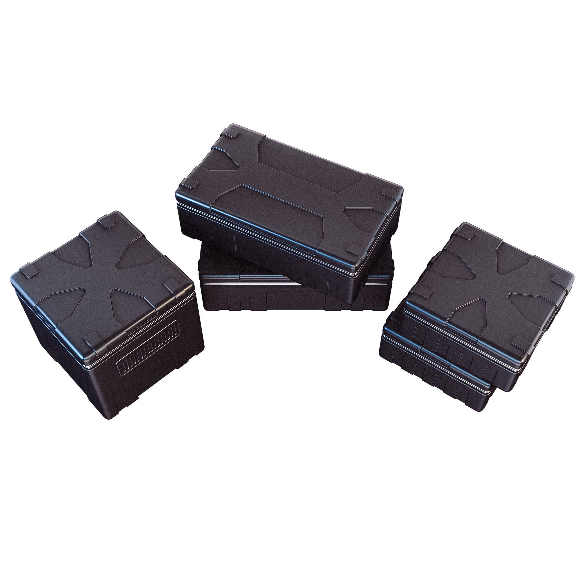 Sci-fi Military Container Free 3D model_3