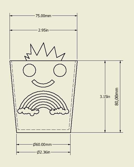 kids cup 3D print model_2
