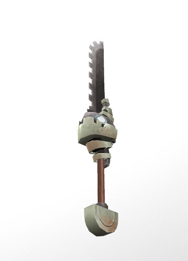 Edgetron - 3D low poly fantasy hand painted sword Low-poly 3D model_4