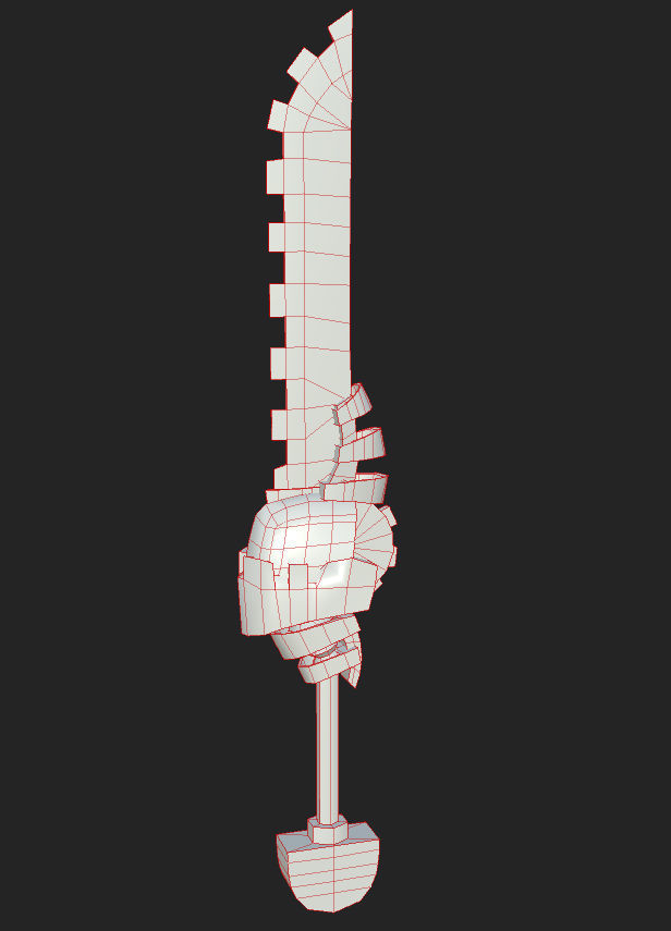 Edgetron - 3D low poly fantasy hand painted sword Low-poly 3D model_6
