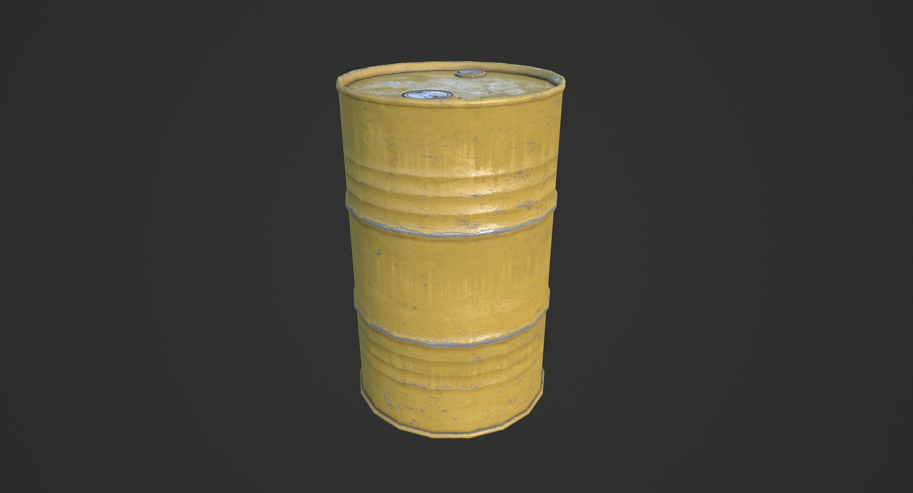 Oil Barrels Low-poly 3D model_9