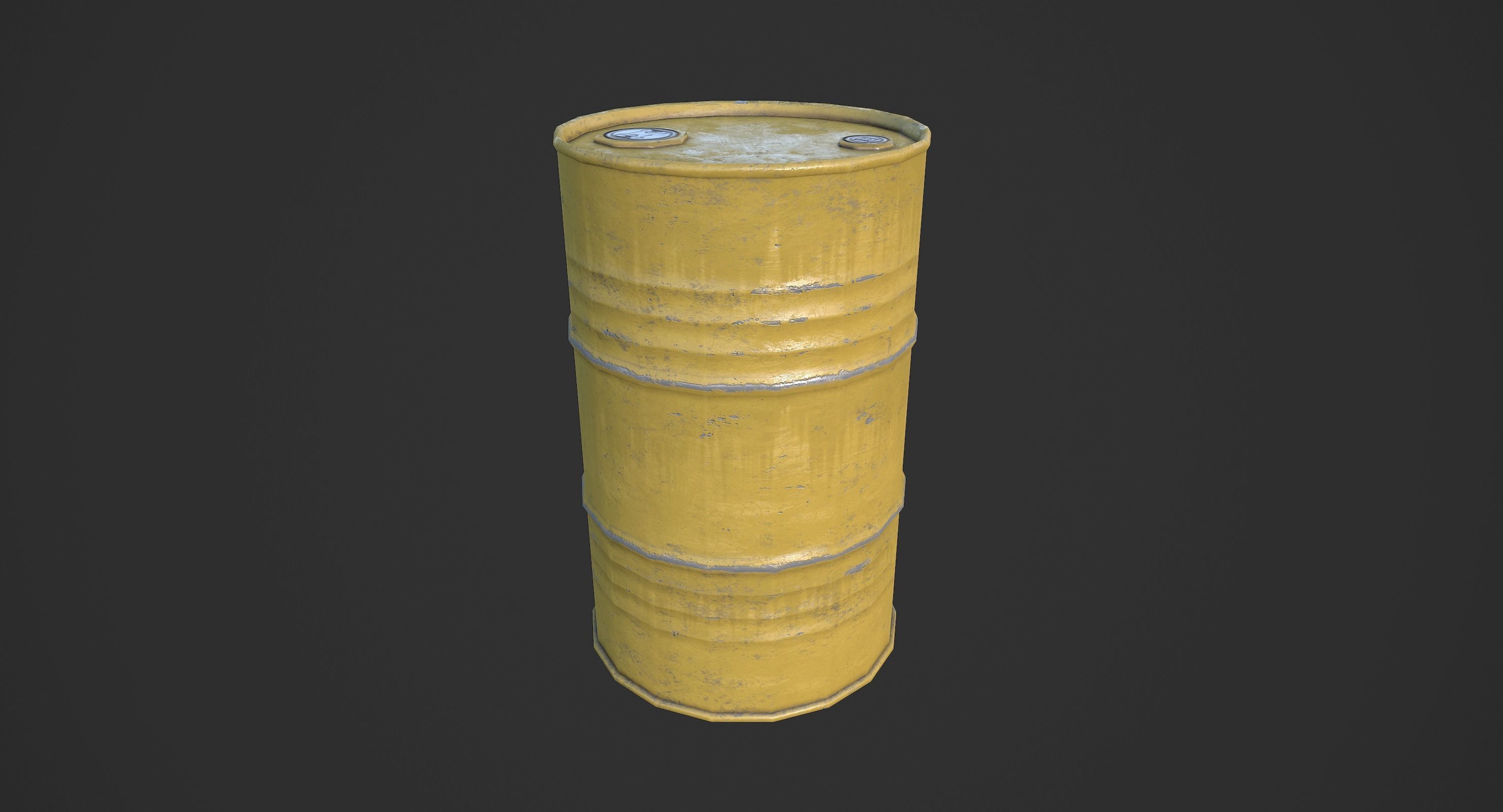 Oil Barrels Low-poly 3D model_8