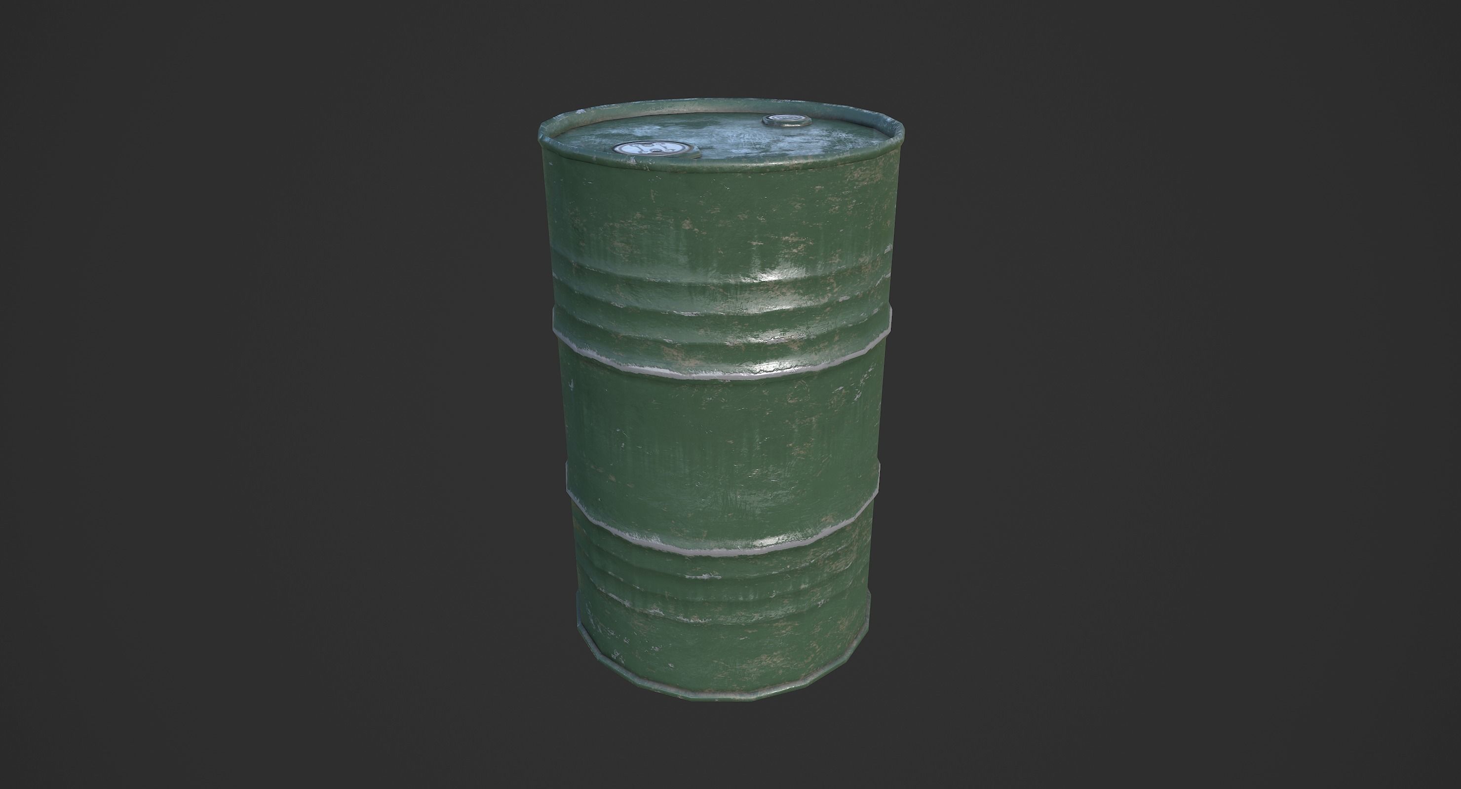 Oil Barrels Low-poly 3D model_2