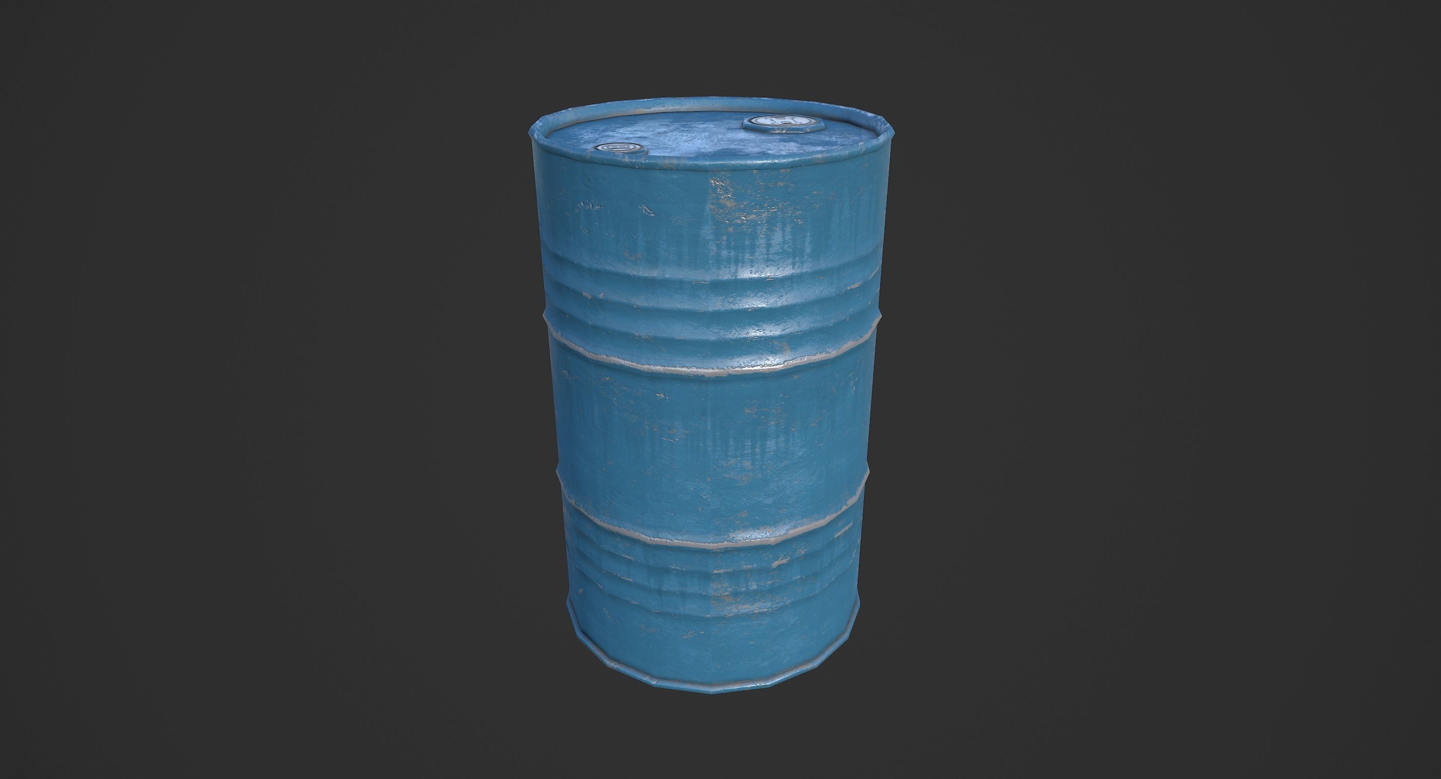 Oil Barrels Low-poly 3D model_6