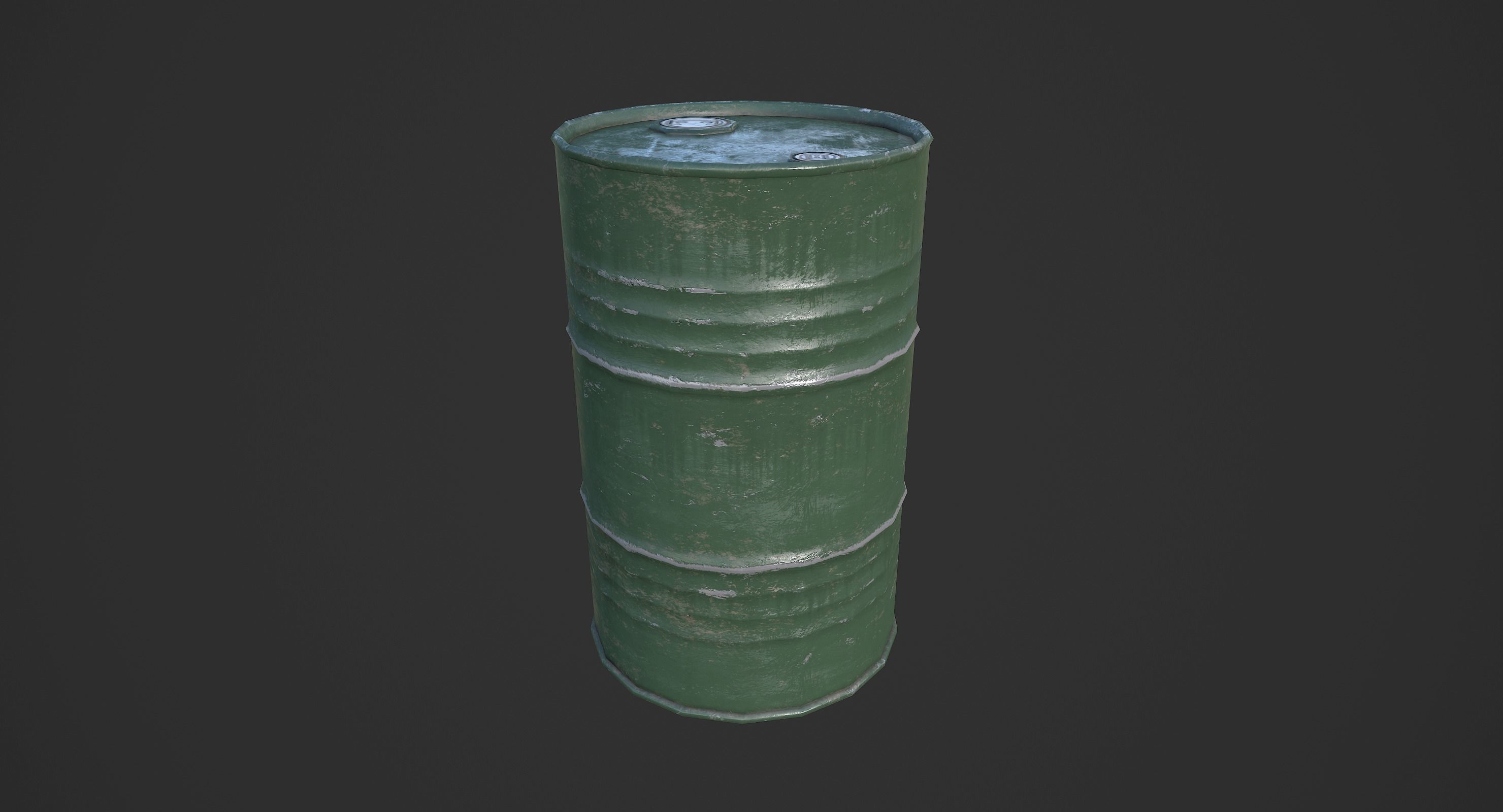 Oil Barrels Low-poly 3D model_1