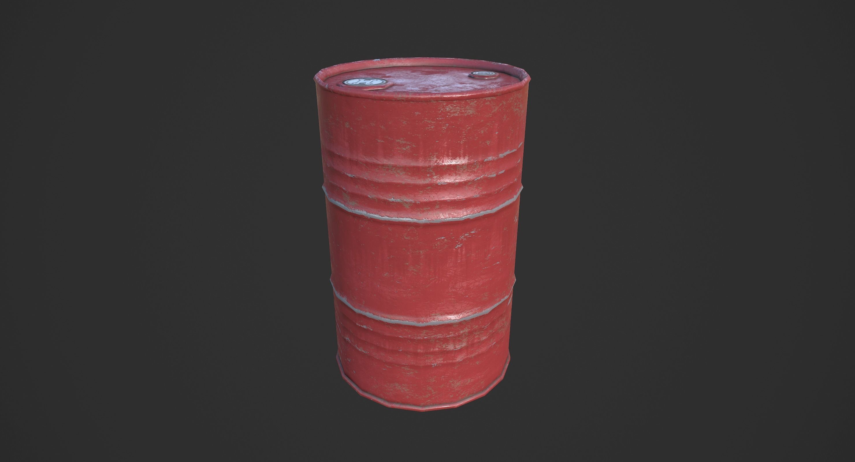 Oil Barrels Low-poly 3D model_3