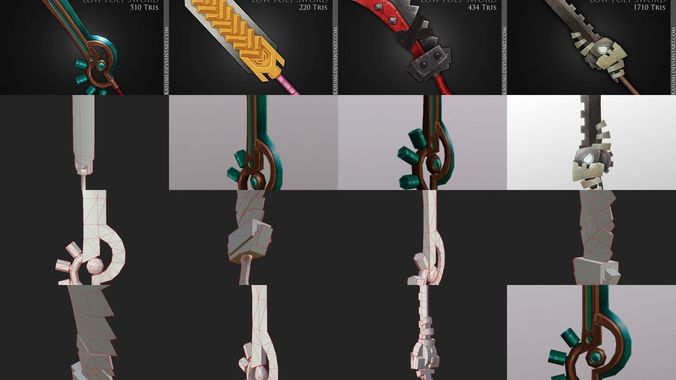 Stylized Swords 3D Model Collection