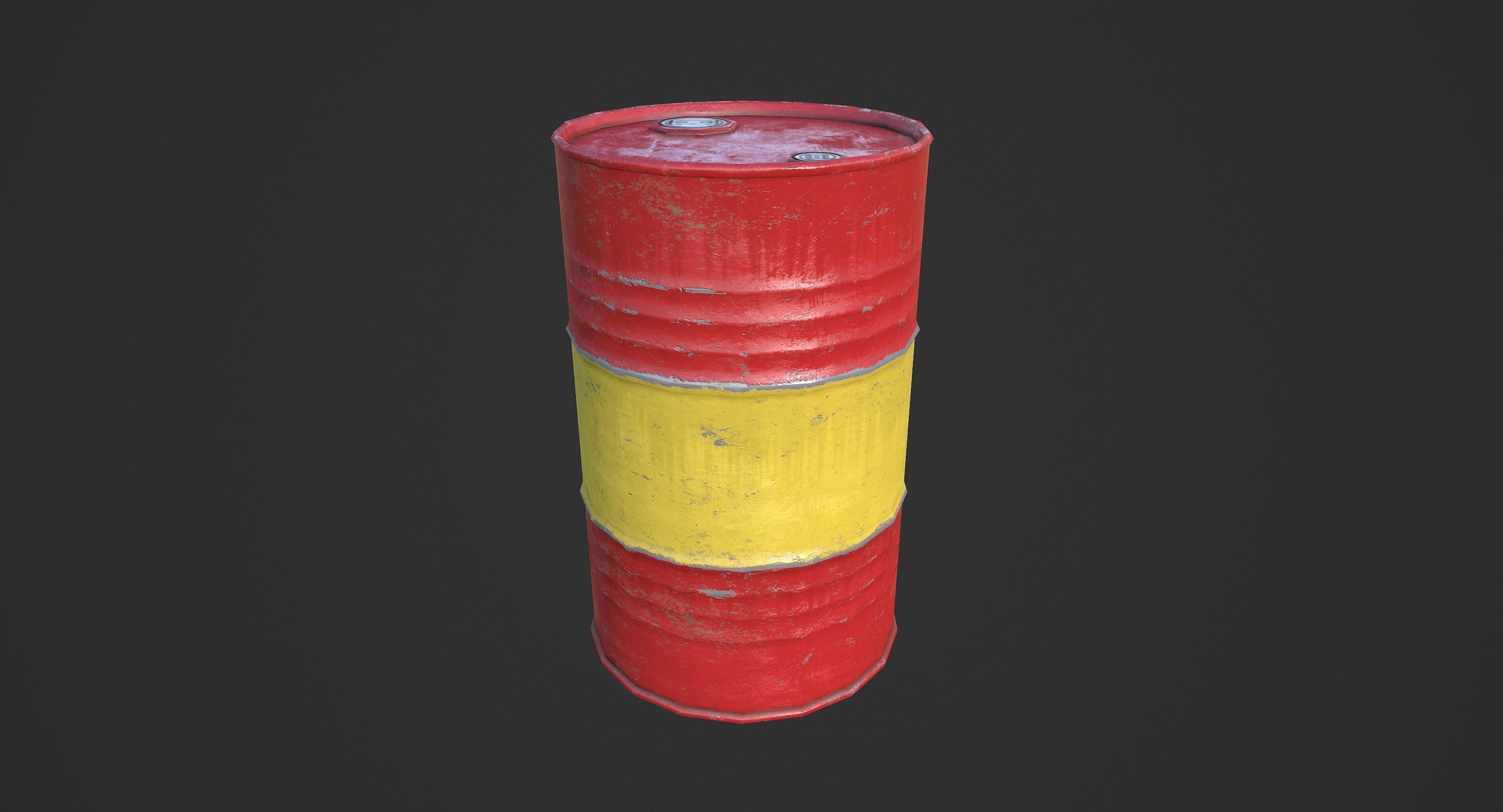 Oil Barrels Low-poly 3D model_15