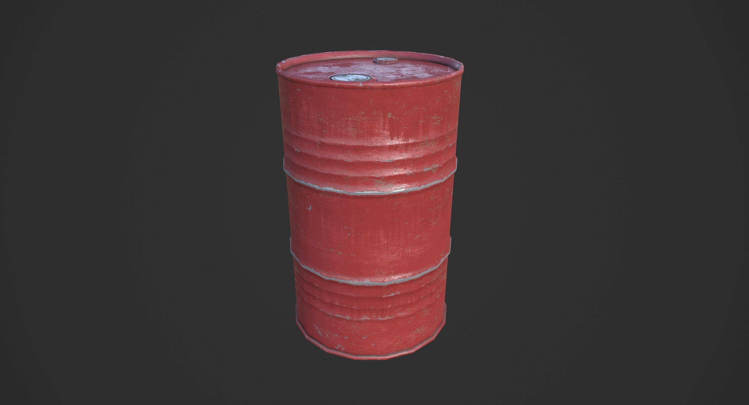 Oil Barrels Low-poly 3D model_13