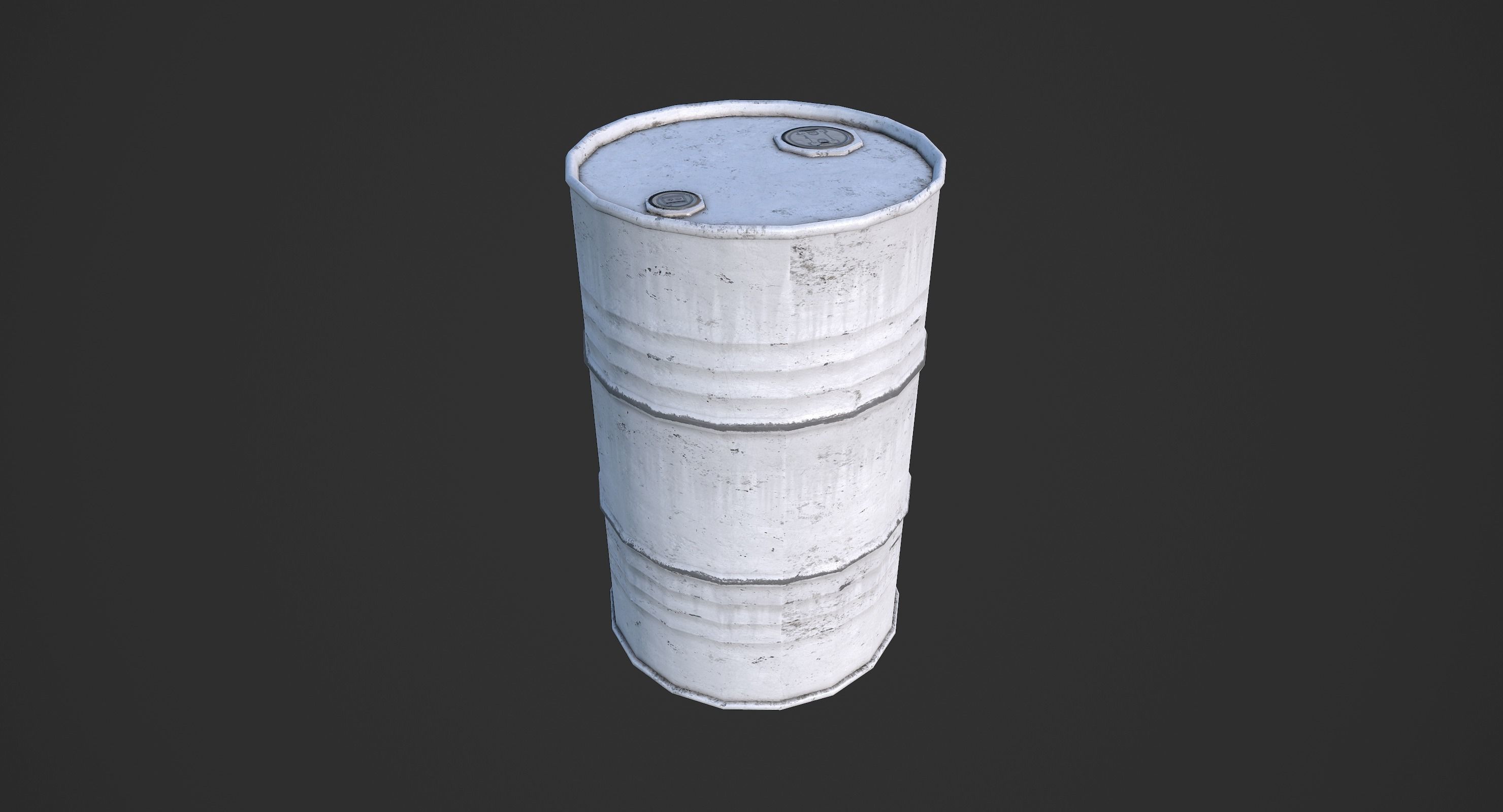 Oil Barrels Low-poly 3D model_9