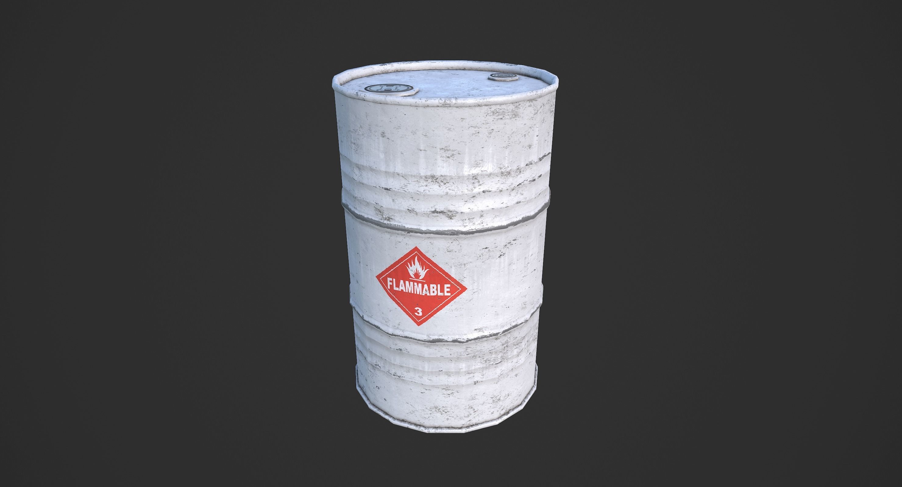 Oil Barrels Low-poly 3D model_6