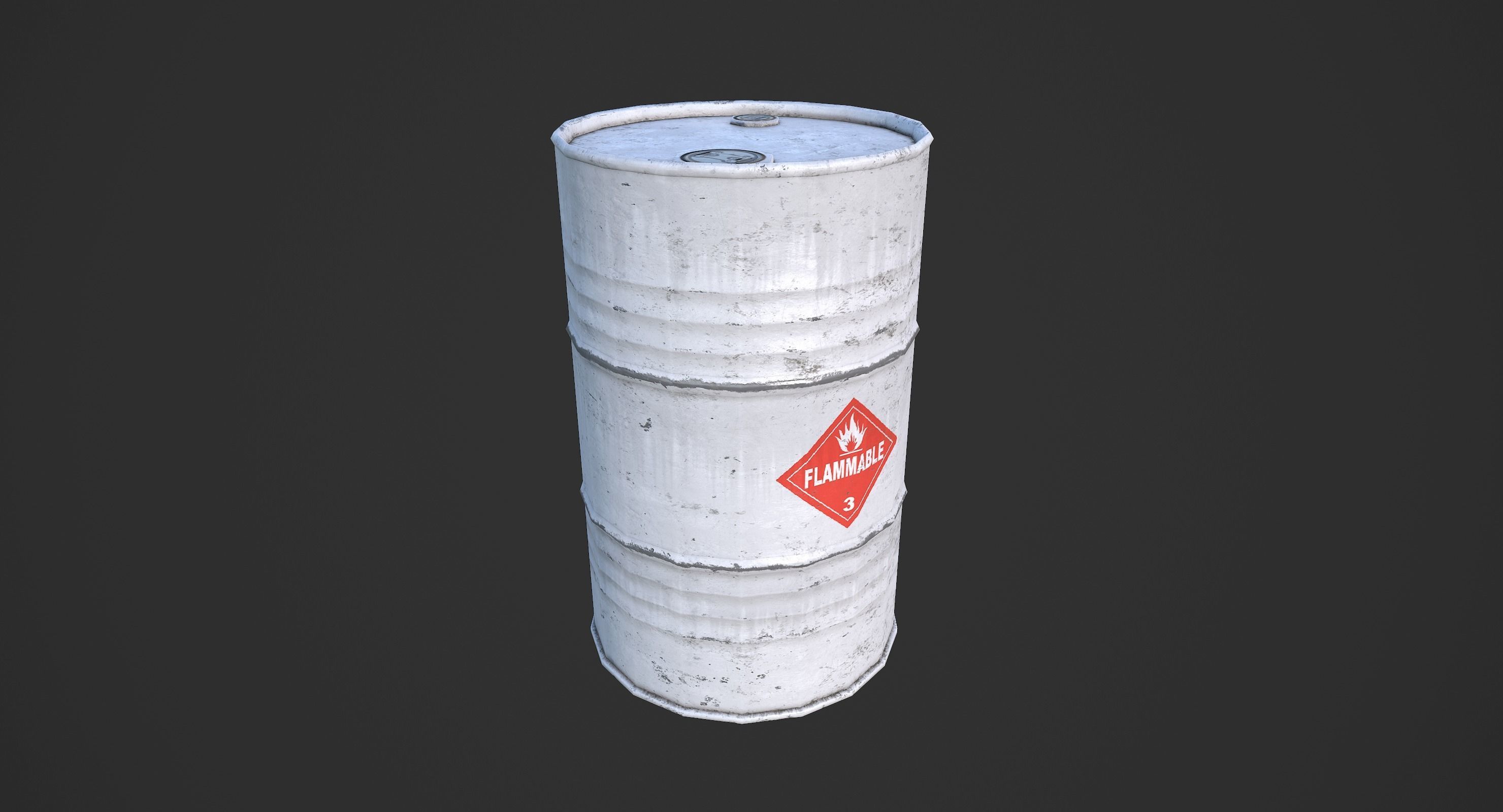 Oil Barrels Low-poly 3D model_10