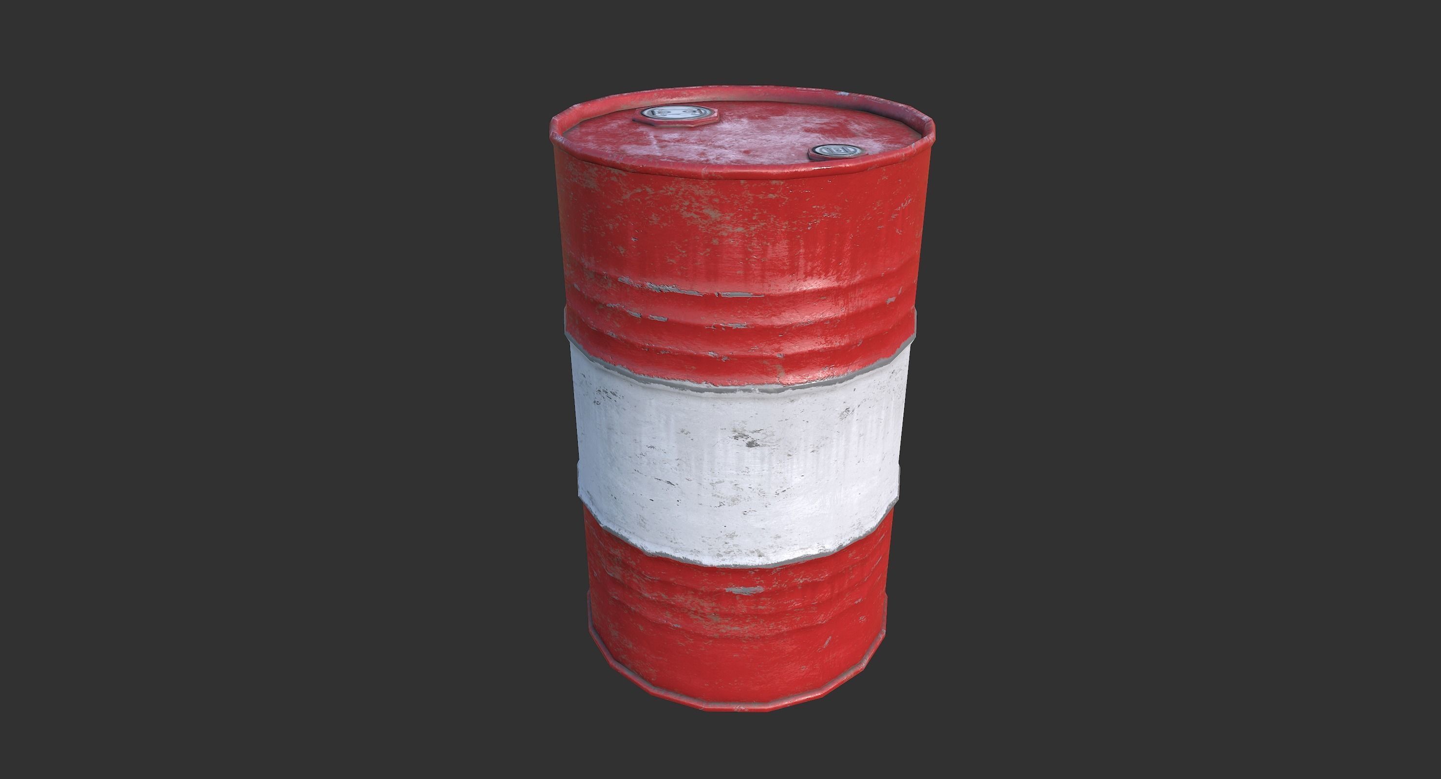 Oil Barrels Low-poly 3D model_3