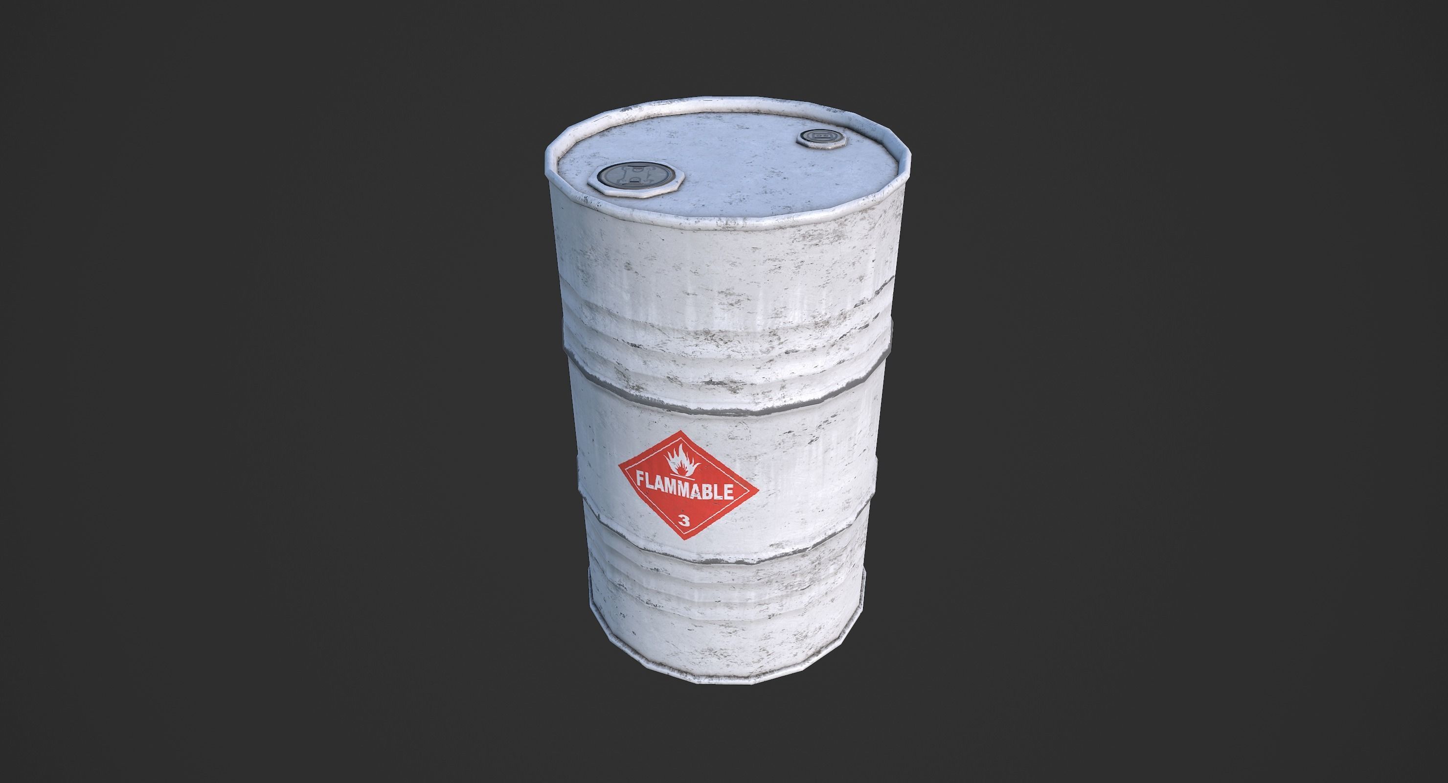 Oil Barrels Low-poly 3D model_8