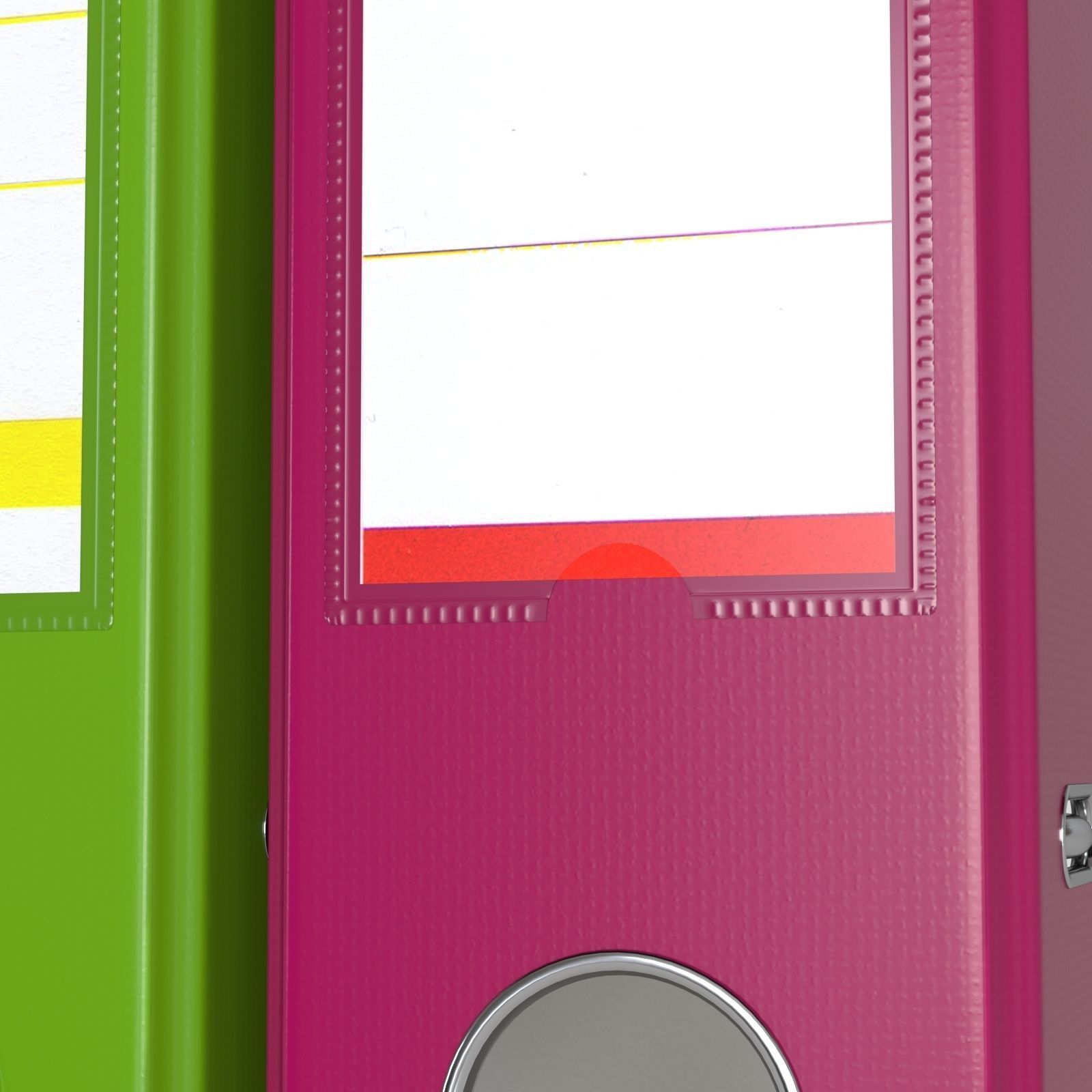 Binder three colorful binders 3D model_4