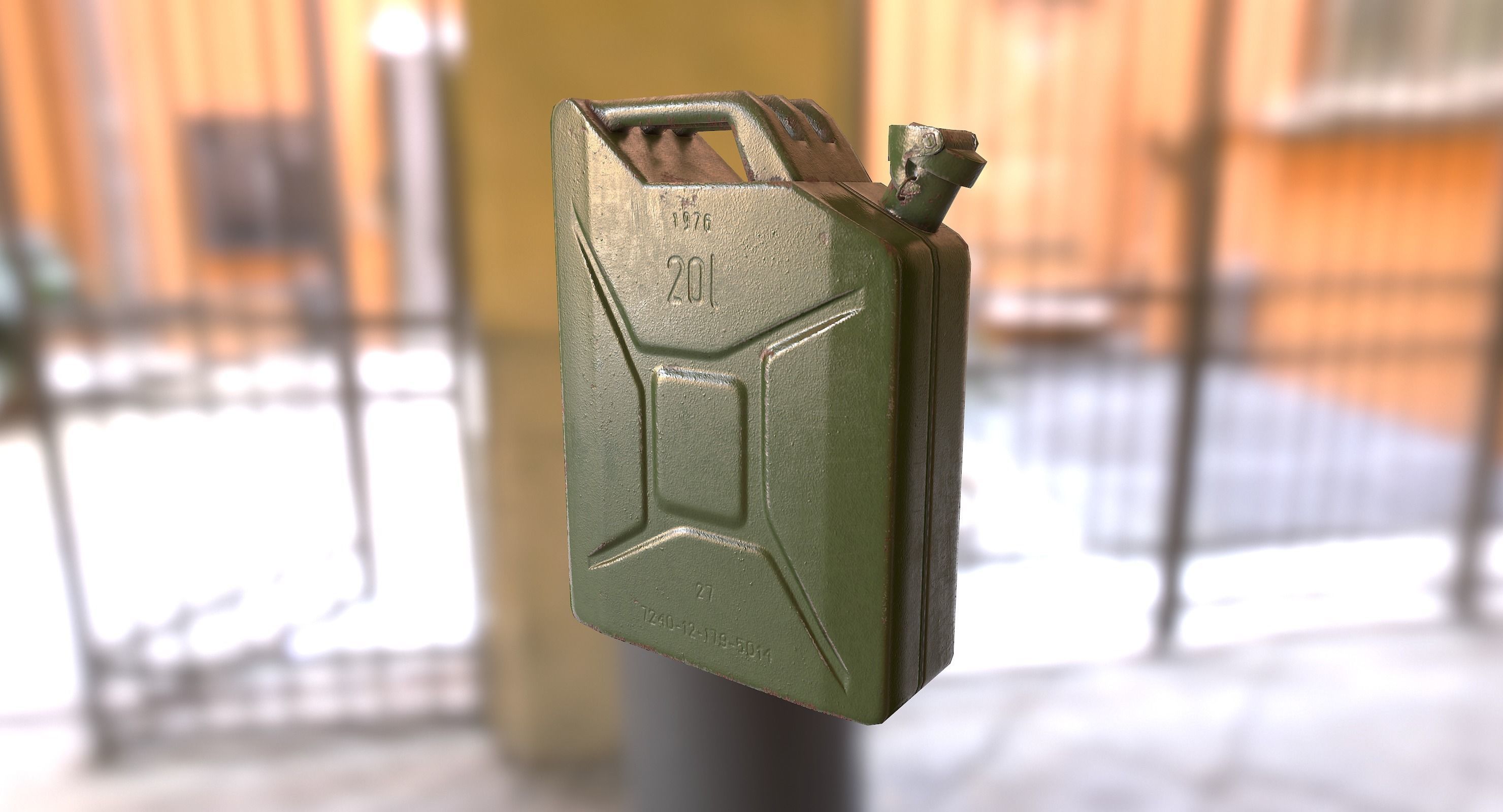 Jerry Can Low-poly 3D model_6
