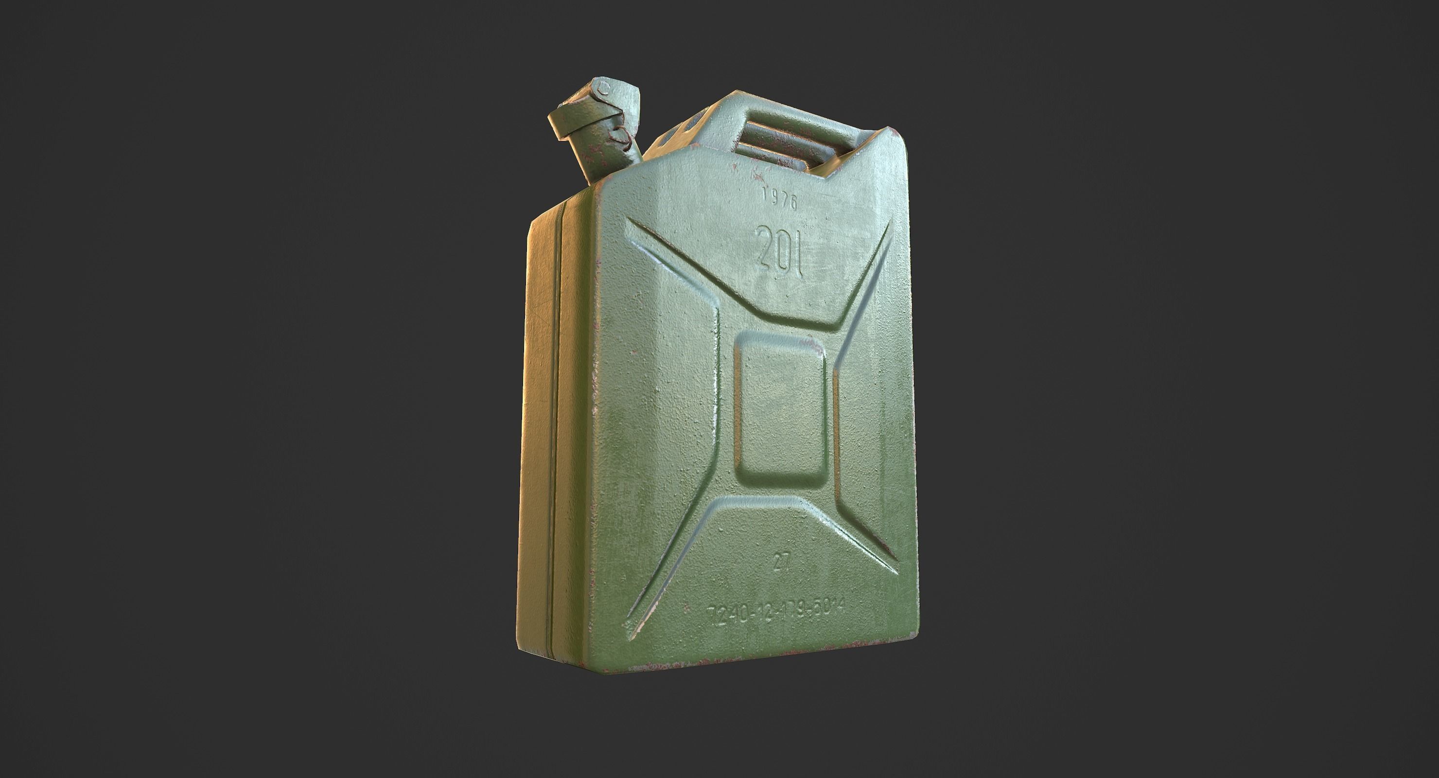 Jerry Can Low-poly 3D model_1