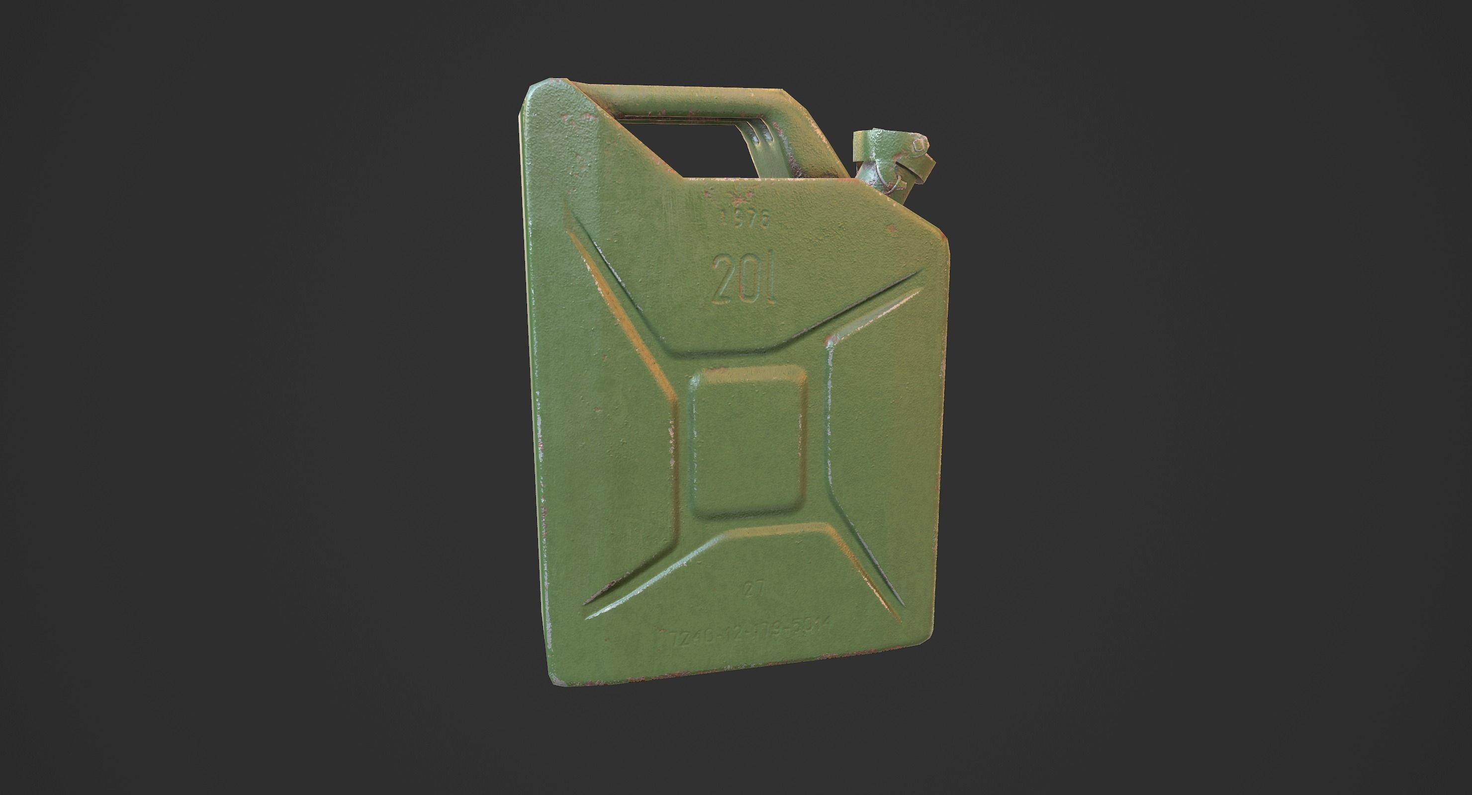 Jerry Can Low-poly 3D model_9