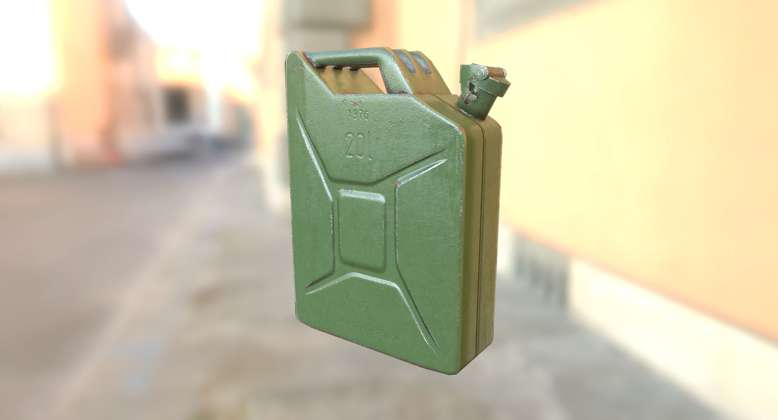 Jerry Can Low-poly 3D model_4