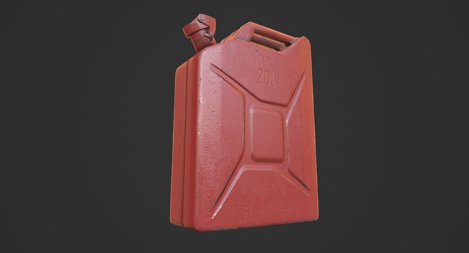 Red Jerry Can Low-poly 3D model 3