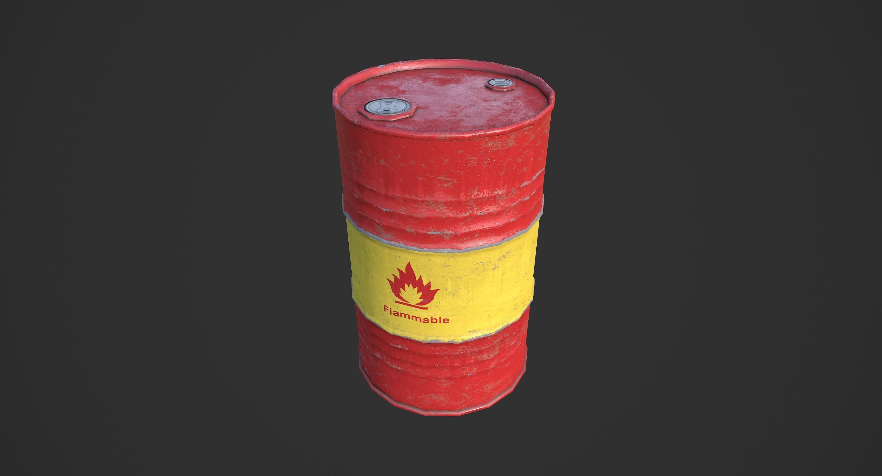 Explosive props Low-poly 3D model_13