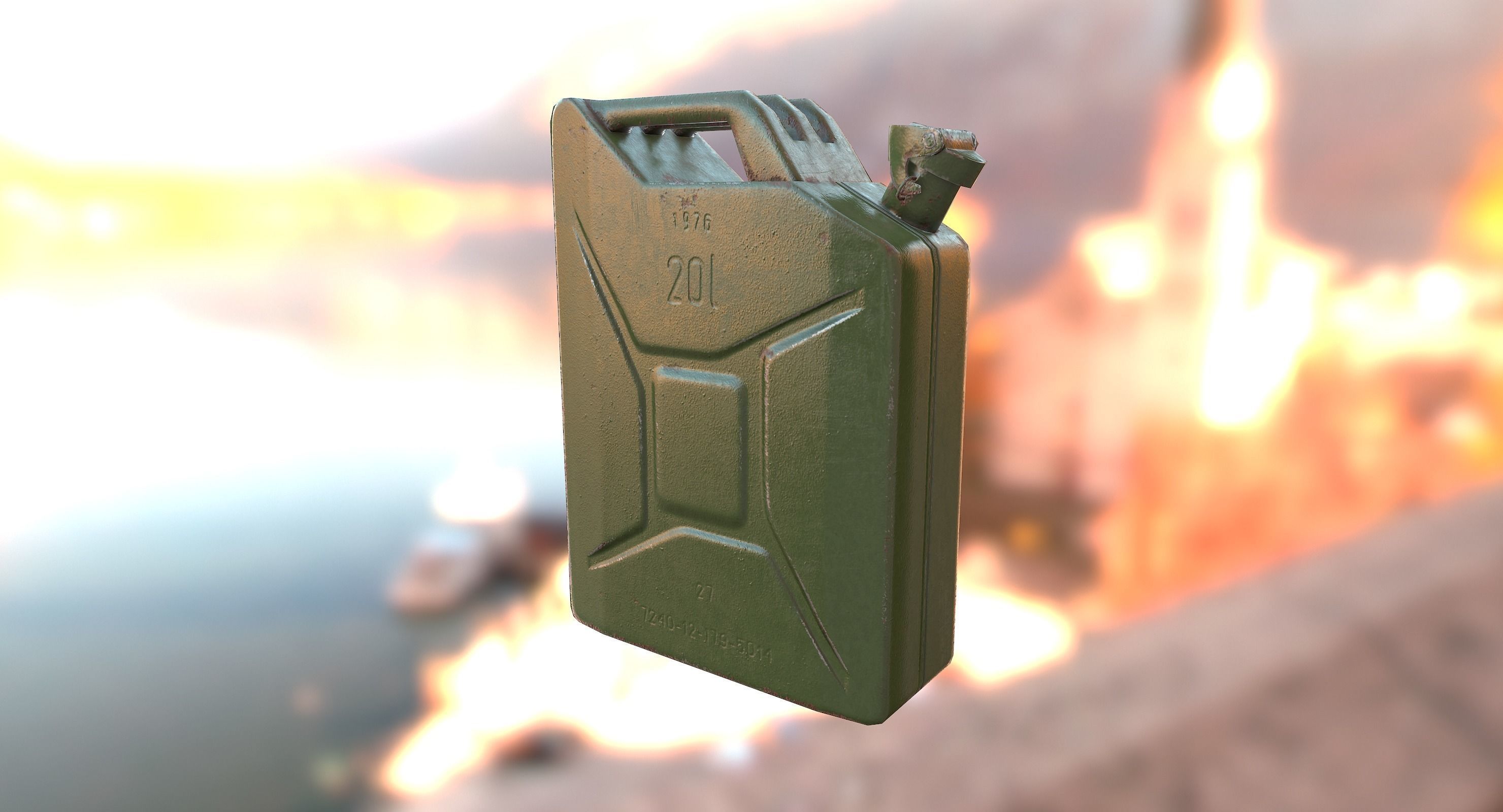 Explosive props Low-poly 3D model_29